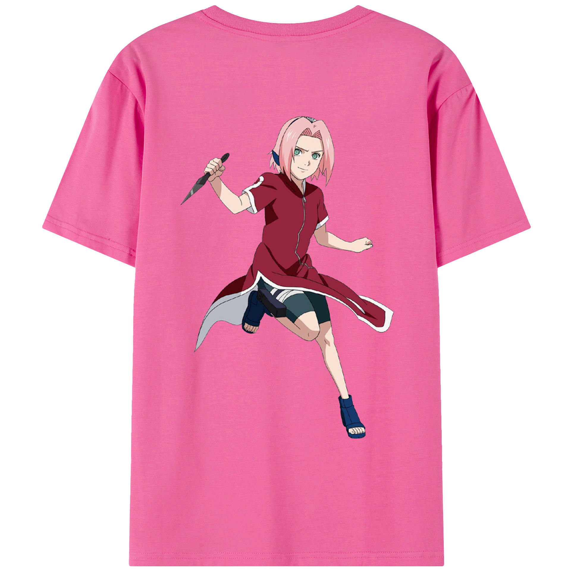 （画像用） NARUTO -ナルト- 春野サクラ Haruno Sakura レディース半袖Tシャツ(バックプリント)